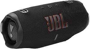 JBL Charge 6 Portable Bluetooth Speaker, Built-in Battery, IP67 USB Charging Function - Black