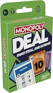 Monopoly Deal Card Game | Quick-Playing Card Game | Fun Games for Families and Kids | Ages 8 and Up | 2 to 5 Players | 15 Mins. | Travel Games |Mini games| Raya Gifts